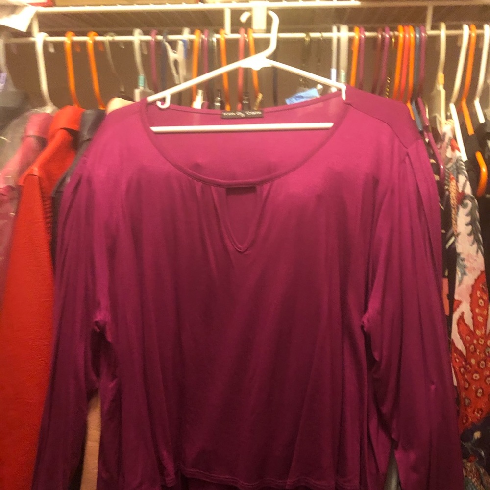 New Kim & Cami long sleeve knit top